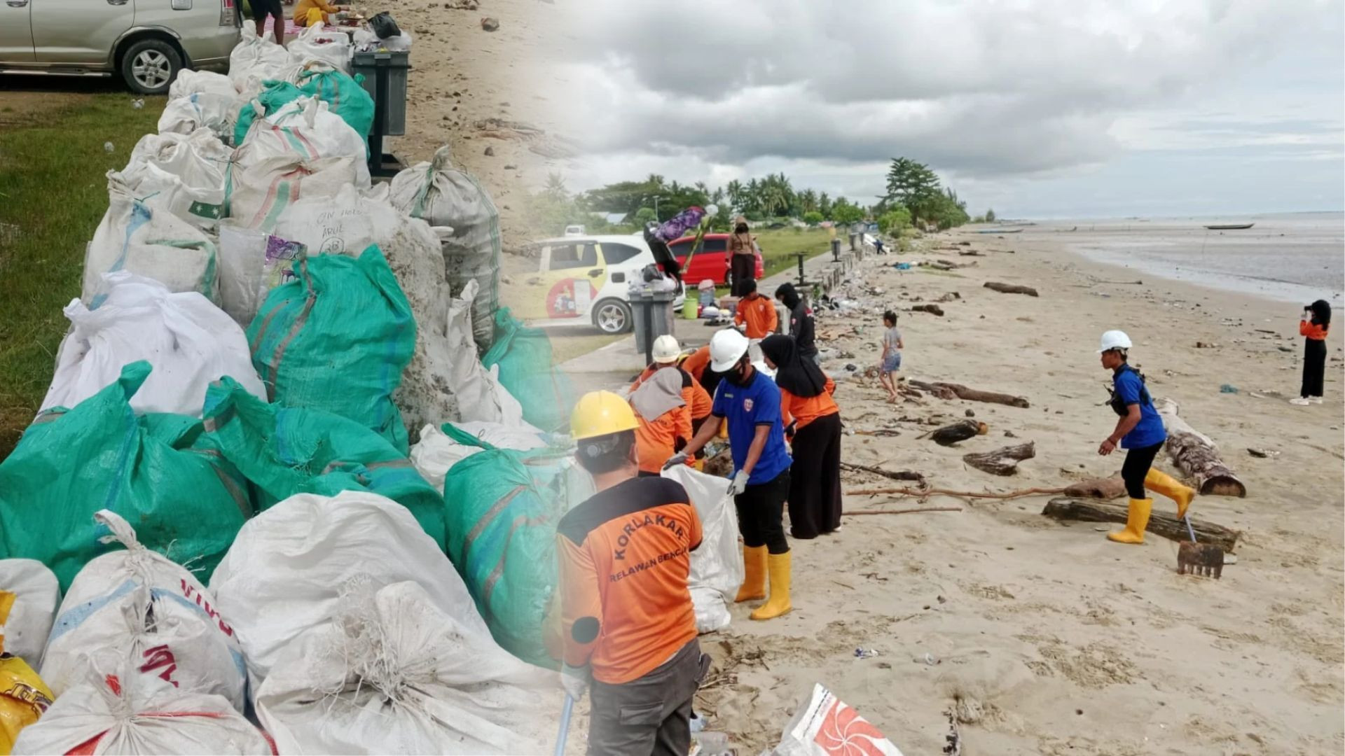 Relawan KORLAKAR Tarakan Awali Tahun dengan Gerakan Peduli Lingkungan di Pantai Amal