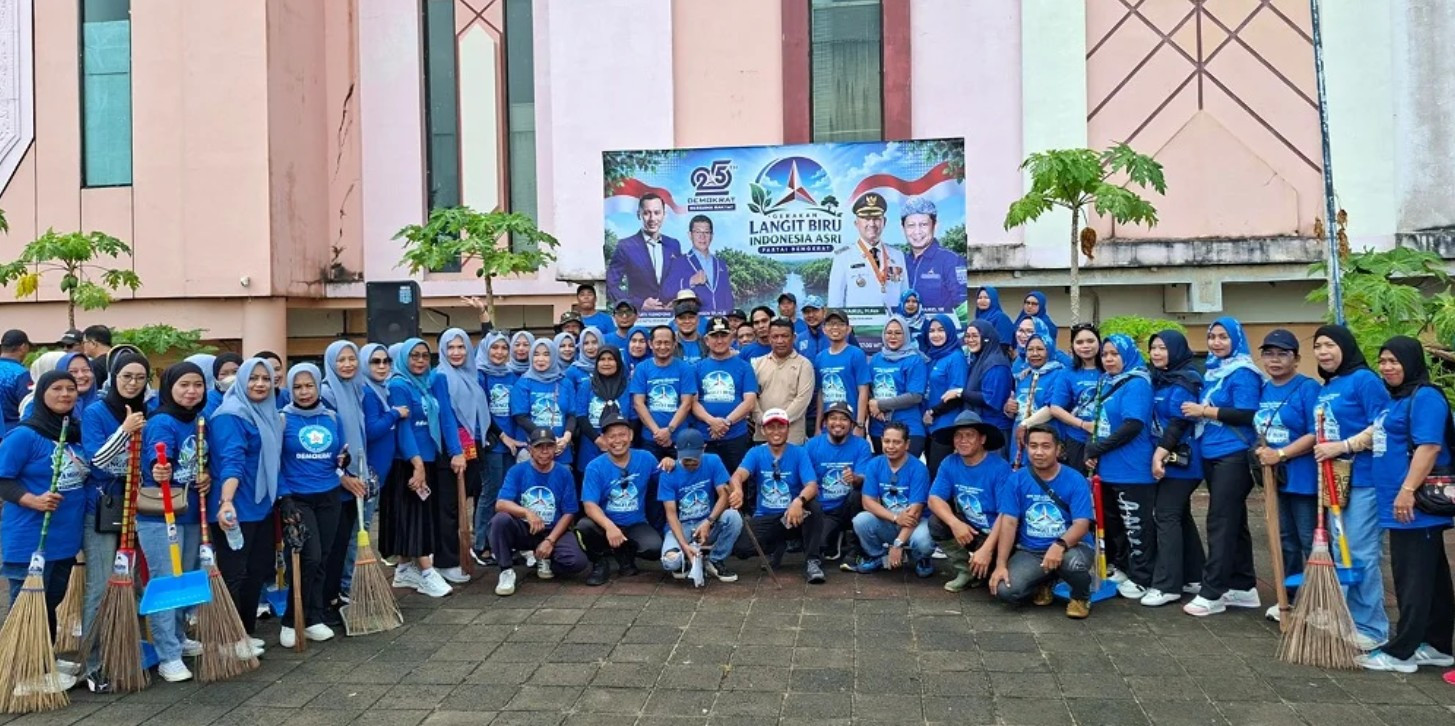 Demokrat Tarakan Gandeng Pemkot Bersihkan Islamic Centre, Libatkan 400 Relawan