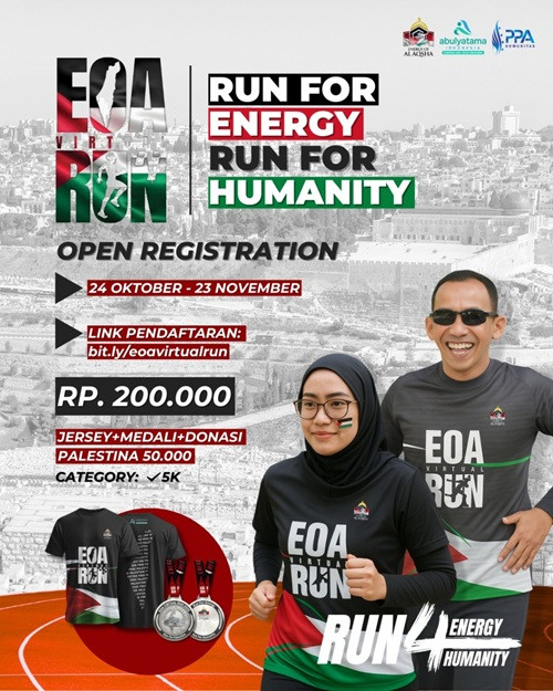 EOA Virtual Run 2024: Gerakan Donasi Palestina Lewat Lari 5K, Ayo Daftar Sekarang