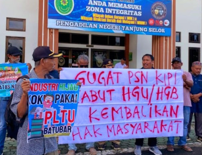 Datangi PN Tanjung Selor, Warga Mangkupadi Gugat PSN KIPI, Libatkan Presiden hingga Gubernur Kaltara